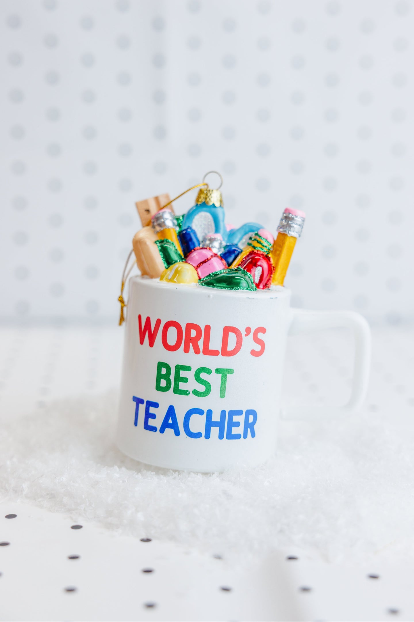 World's Best Teacher Mug Ornament